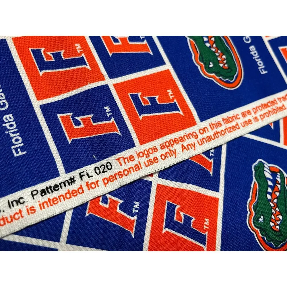 University of Florida Block Cotton Fabric 2/3 yard | Sykel Ent. | Pattern #FL020